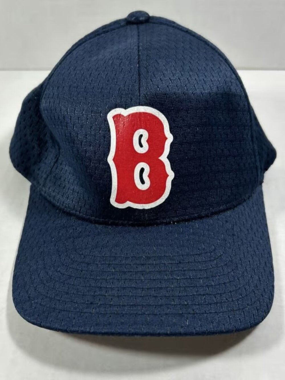 Flexfit By Yupoong Navy Fabric Mesh Baseball Hat Cap